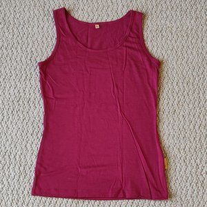 Merino Wool Red Tank Top